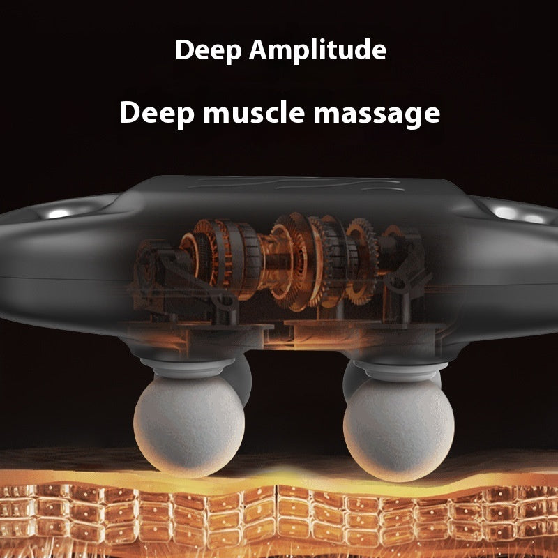 Four-Head Electric Massage Gun – Deep Tissue Muscle Massager