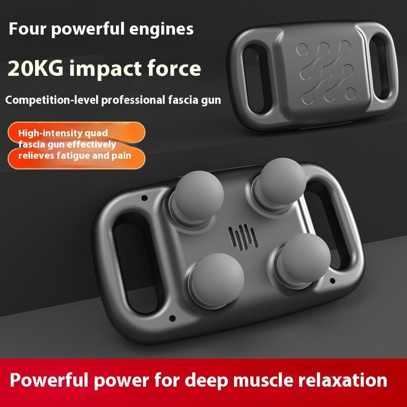 Four-Head Electric Massage Gun – Deep Tissue Muscle Massager