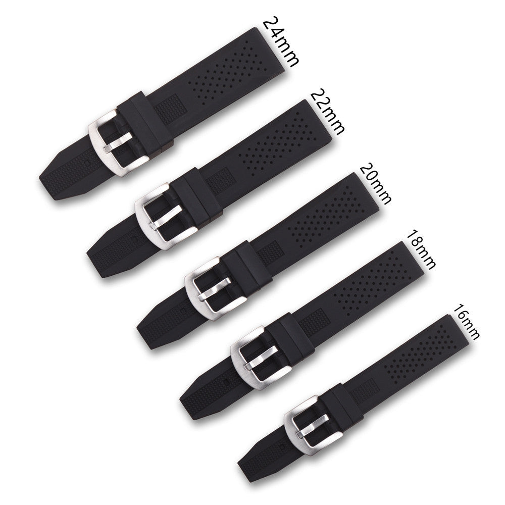 Breathable Silicone Strap Accessories Black Brown White