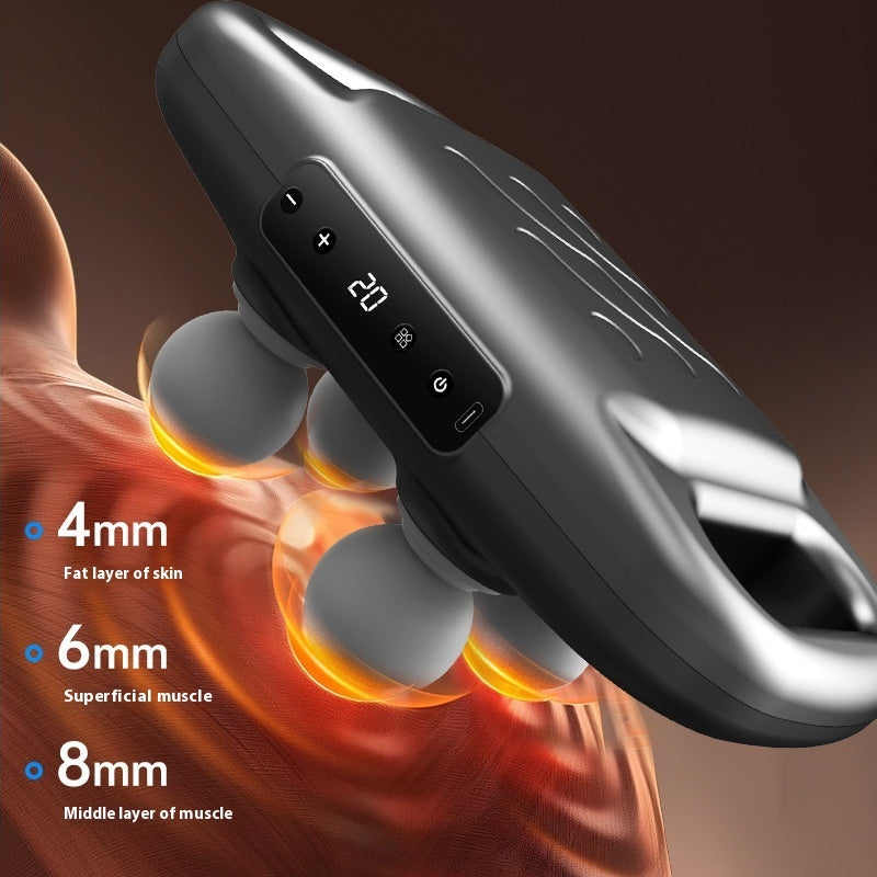 Four-Head Electric Massage Gun – Deep Tissue Muscle Massager
