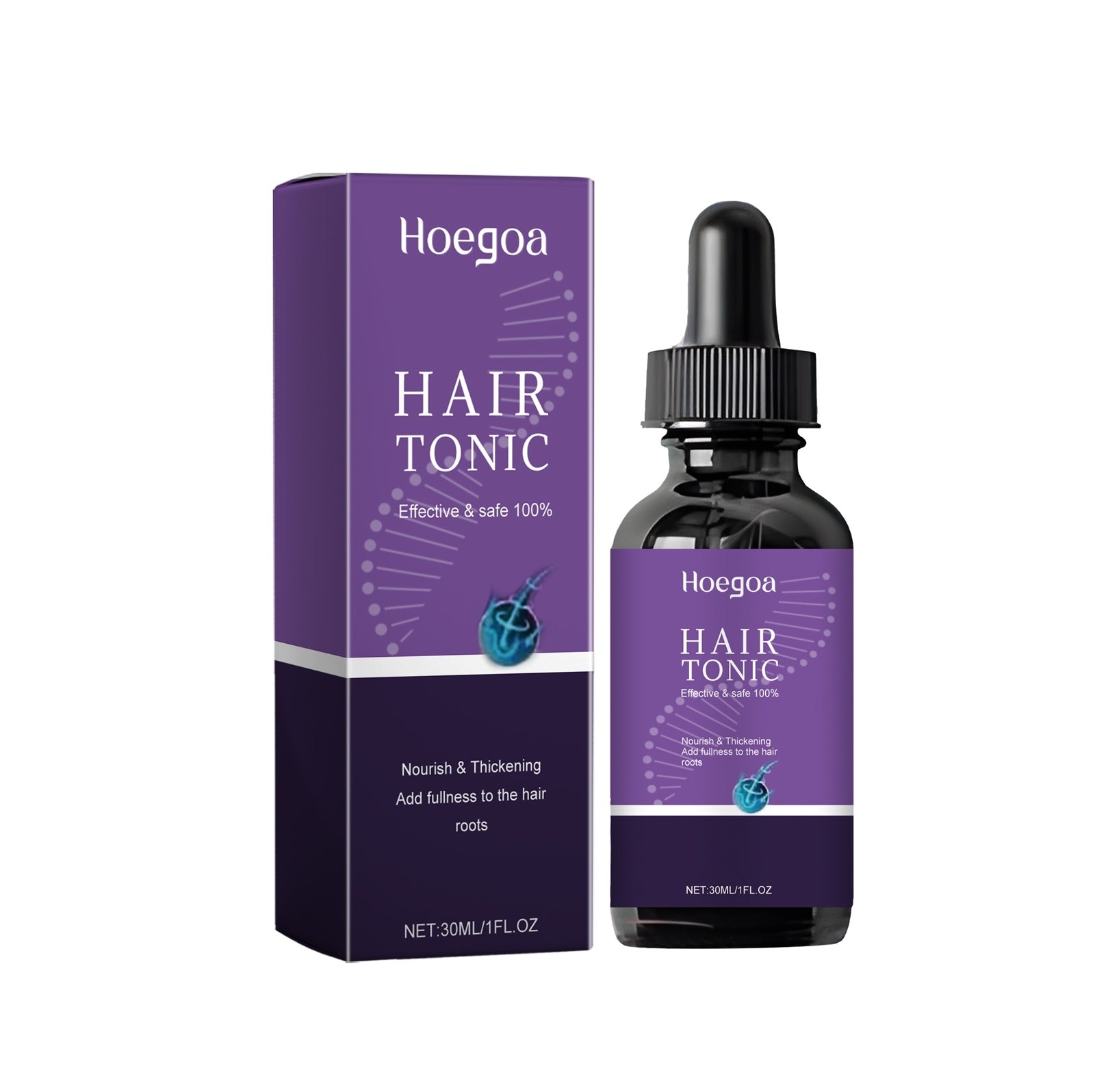Natural Hair Growth Essence with Coconut, Aloe & Bergamot – Strengthens Roots & Adds Shine